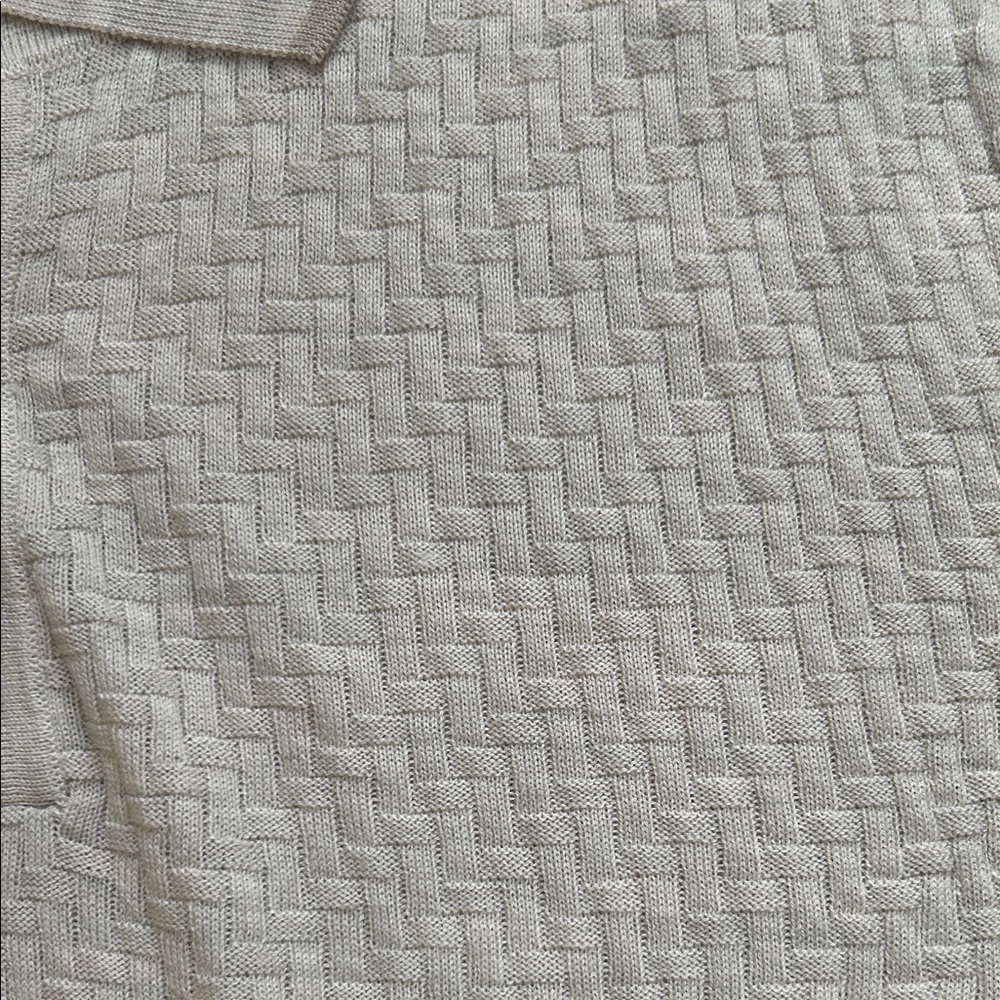 Apt. 9 Men's Long Sleeve Knit Polo in Light Beige - Picture 3 of 4